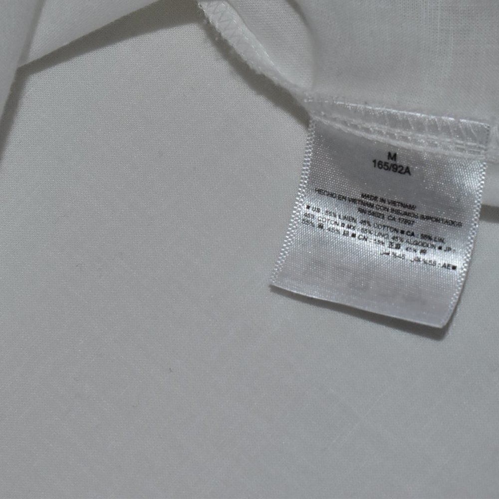 Old Navy Long Sleeve White Linen Tunic Top Size M - Picture 10 of 12